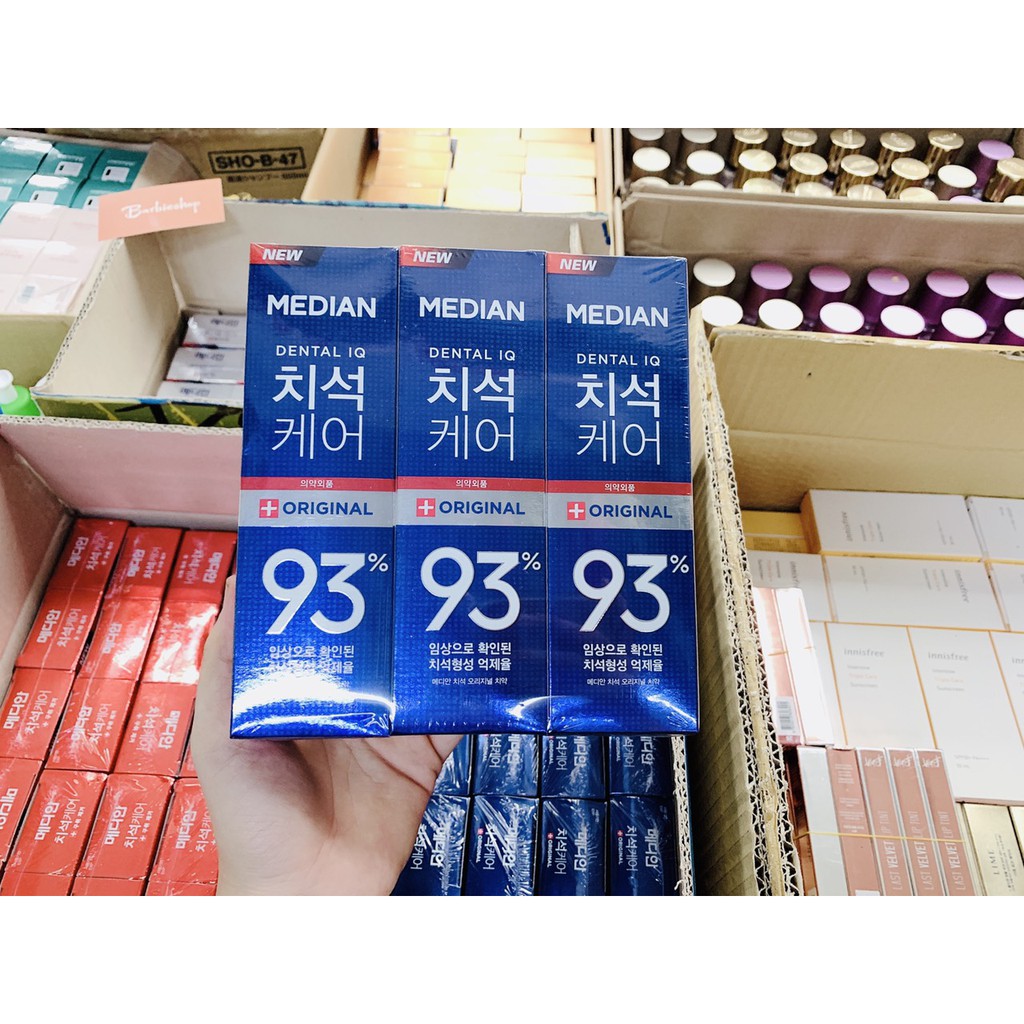 Kem Đánh Răng Hàn Quốc Median Dental IQ 93% ( Xanh Lá + Đỏ + Trắng + Xanh Tím )