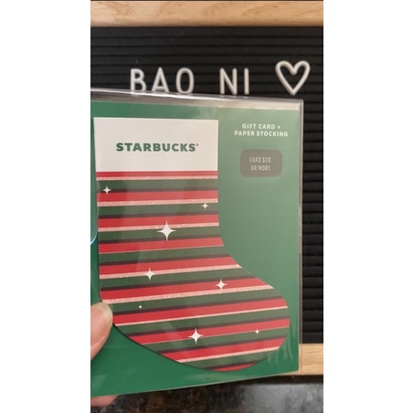 Thẻ Thiệp chiếc vớ Starbucks US Xmas - Phiên bản giáng sinh 2021