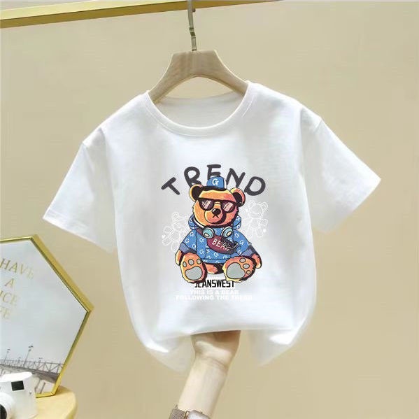 Áo Thun Cotton Tay Ngắn Thoải Mái Phong Cách Mới 2022 Cho Bé Gái