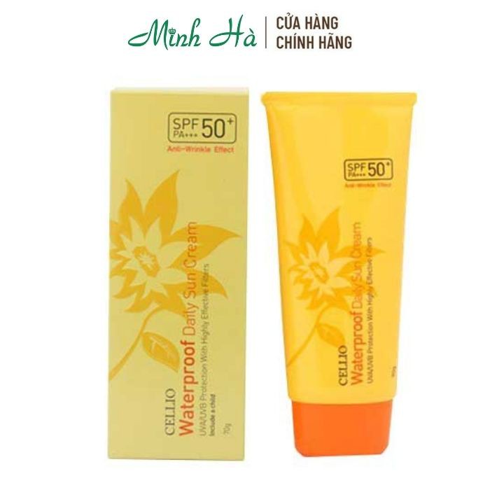 Kem chống nắng Cellio Waterproof Daily Sun Cream SPF50+ PA+++ 70g