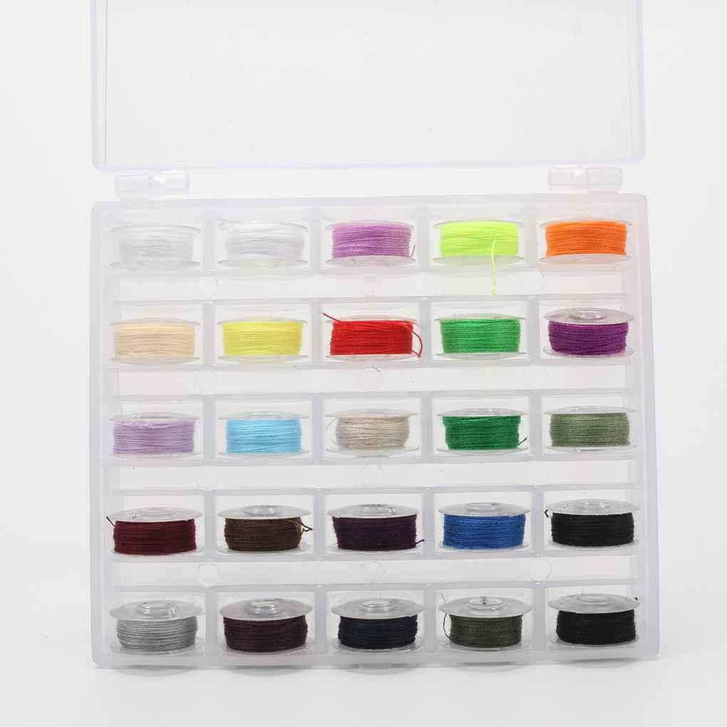 Set 25 Suốt Chỉ Nhiều Màu Kèm Hộp Đựng Trong Suốt Tiện Dụng