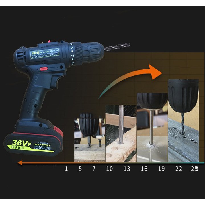 [ Full bộ phụ kiện ] Khoan pin đa năng 36v Lõi đồng Khoan gỗ, sắt