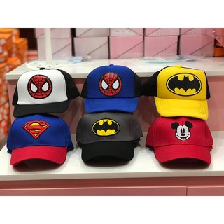 Nón hoạt hình cho bé trai spiderman, Batman, Mickey, Superman