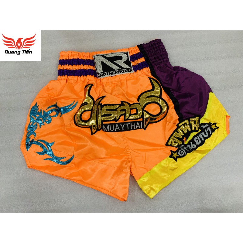 Freeship Quần Muay Thái Another Boxer Chính Hãng Muay Thai Short Chất Liệu Satin Cao Cấp