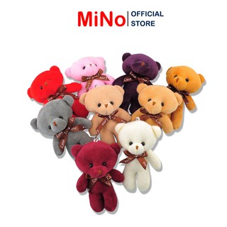 Móc Khóa Gấu Bông Teddy Nhiều Màu Đáng Yêu Cao Cấp MINO
