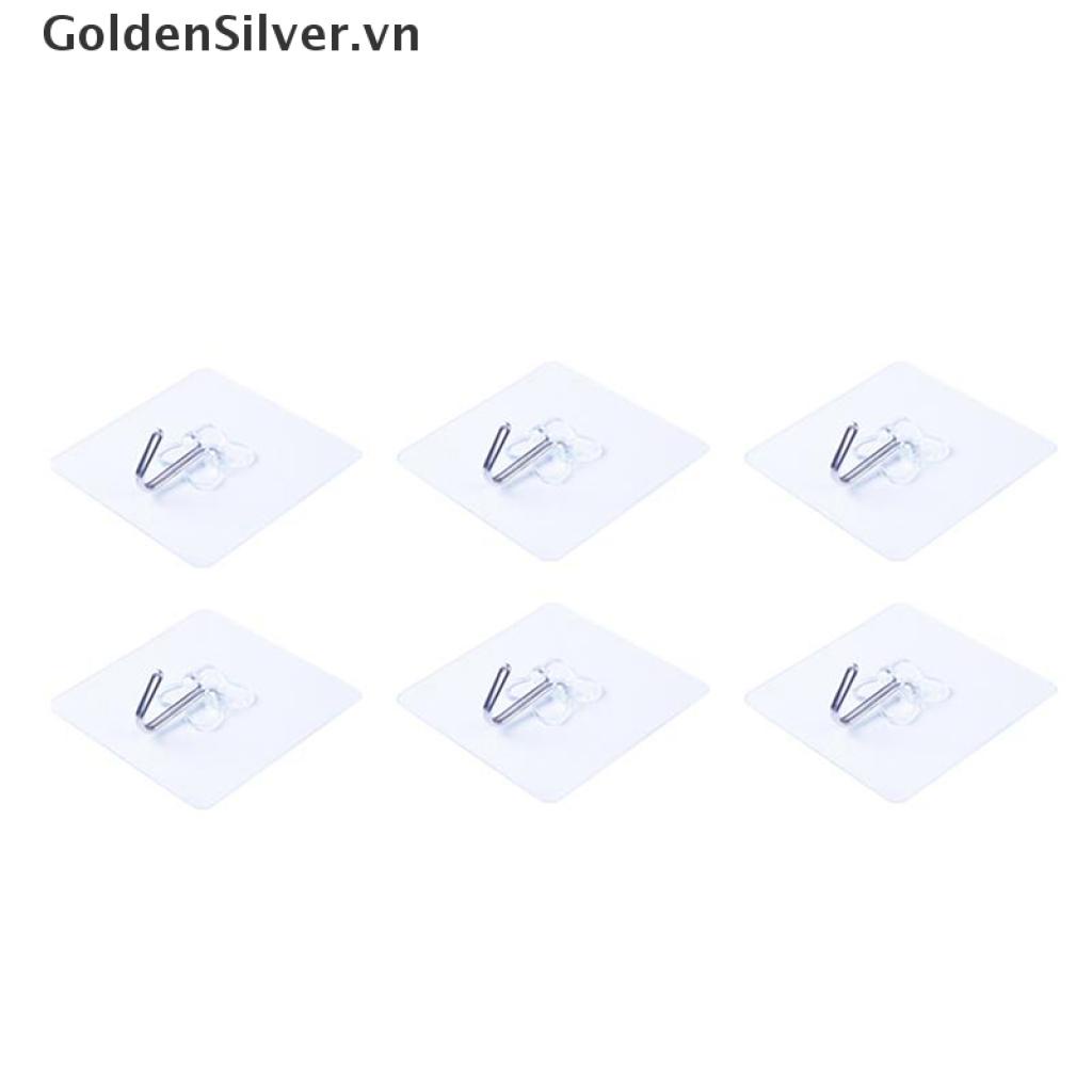 Set 6 Móc Treo Đồ Dán Tường Siêu Bền Tiện Dụng Cho Nhà Bếp