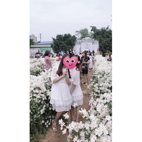 ĐẦM BABY DOLL BÈO TẦNG TRẮNG 2LOP XÒE CÔNG CHÚA )