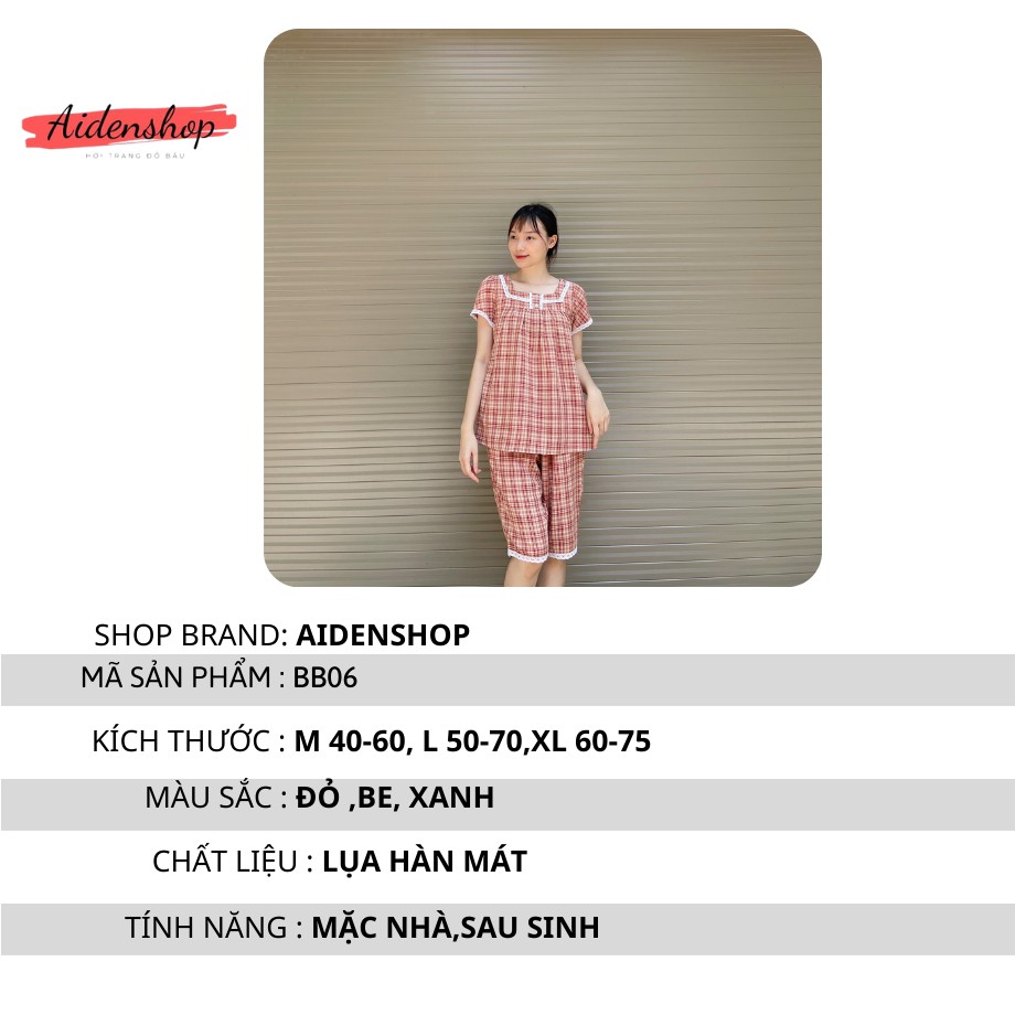 Đồ bộ bầu đẹp mặc nhà ngố chất đẹp kẻ sọc có đủ size 40-75kg