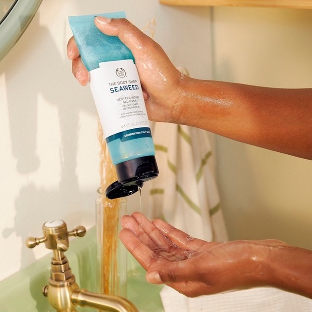 Sữa rửa mặt da dầu the body shop seaweed deep cleansing gel wash 125ml