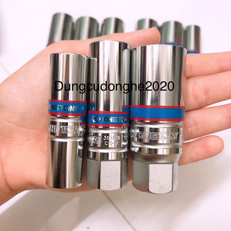 Tuýp Mở Bugi Kingtony 3/8 ( 14mm,16mm,20.8mm) Có Ron Cao Su