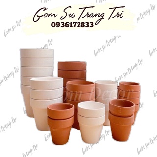 🍀Gốm Sứ Bát Tràng🍀Chậu đất nung trồng sen đá, xương rồng