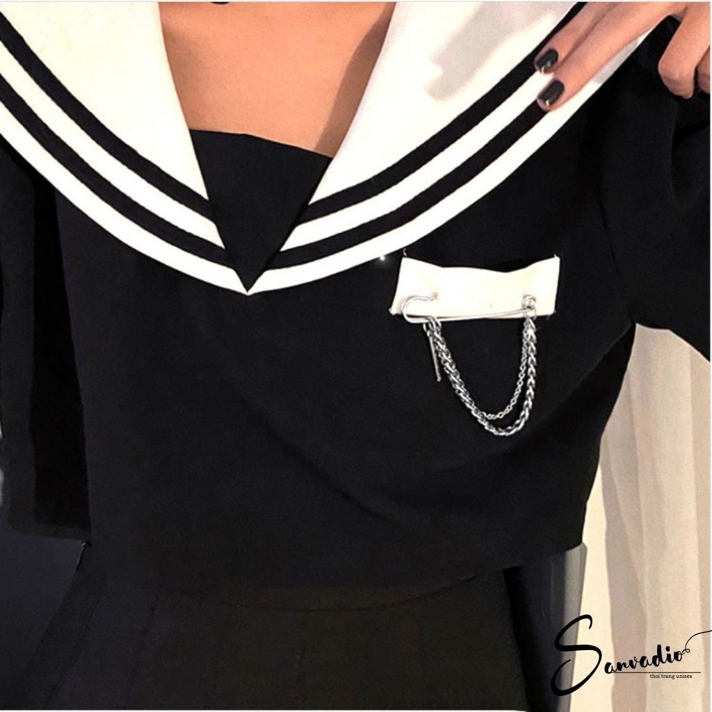 Ghim cài quần áo kim loại phong cách hàn quốc - Gim cài áo vest quần jean bằng titan mẫu 1 ghim phong cách hip hop mới