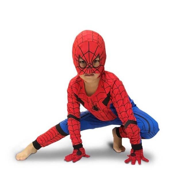 Quần áo siêu nhân Spider-Man - Set bộ người nhện kèm mặt nạ và áo choàng cho bé trai