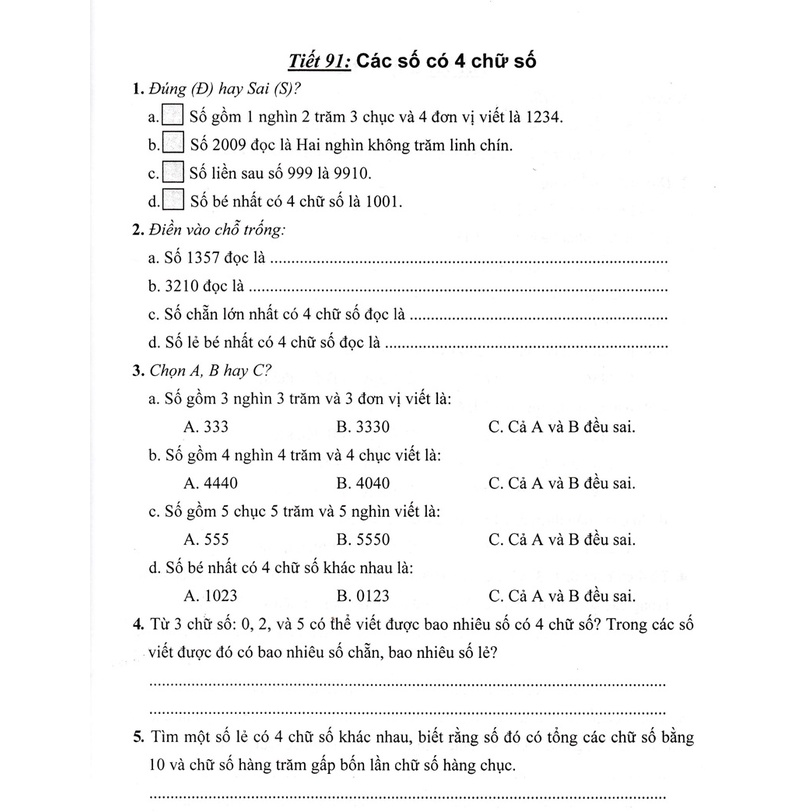 Sách - Bài Tập Hay Và Khó Toán Lớp 3 - Tập 2 (Dùng Chung Cho Các Bộ SGK Hiện Hành)