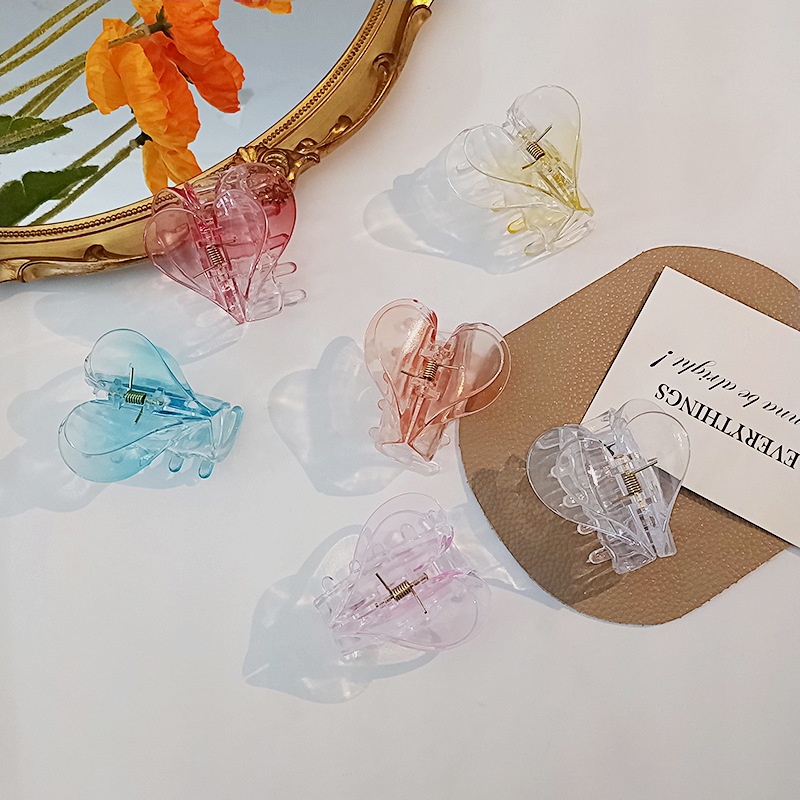 Kẹp Tóc 2021 Hai Lớp Hình Trái Tim Ngọt Ngào Đáng Yêu