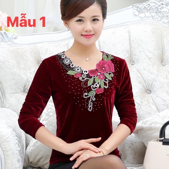 Áo nhung hoa thuê