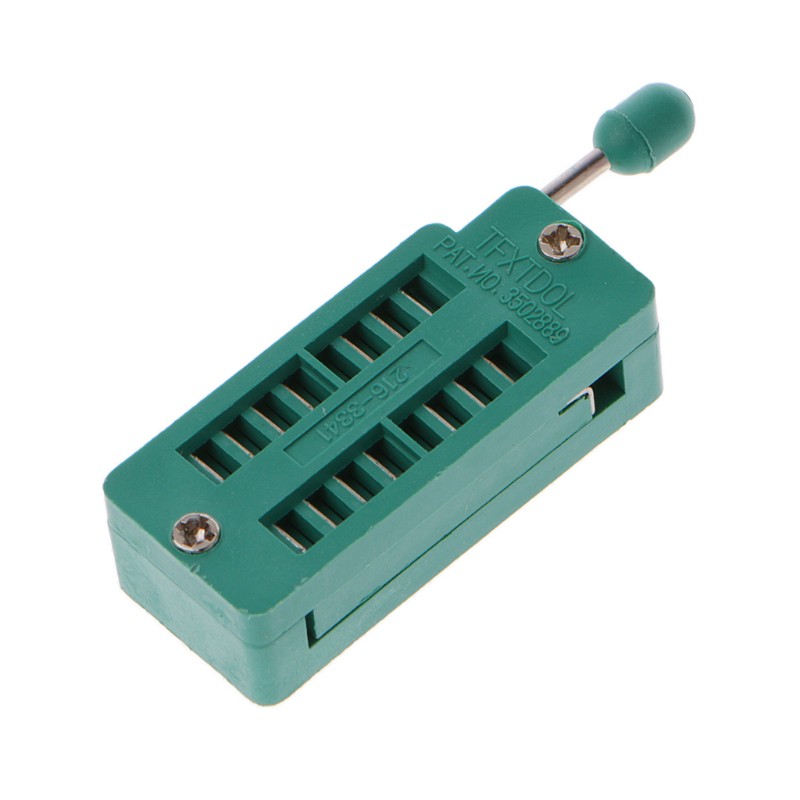 neva* 16 20 24 28 40 P Pin 2.54MM Green DIP Test Universal ZIF IC Socket Welding Type