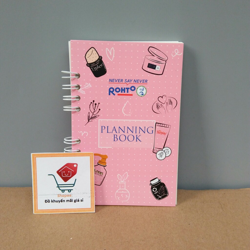 SỔ TAY MINI GÁY LÒ XO 110 TRANG PLANNING BOOK - Đồ khuyến mãi của Rohto