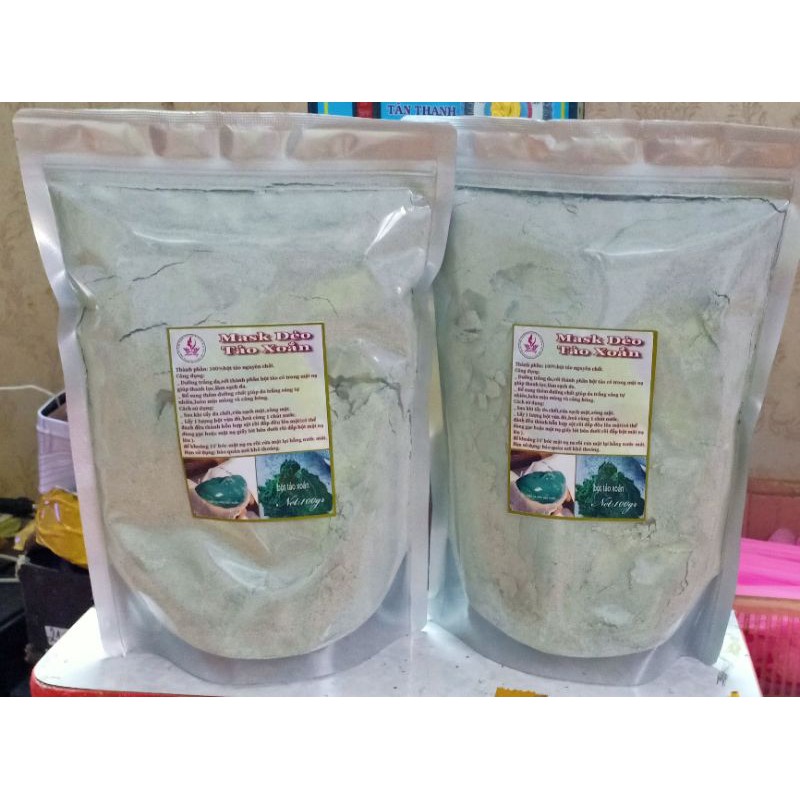 1kg mặt nạ dẻo collagen tảo xoắn handmade dưỡng trắng cấp ẩm