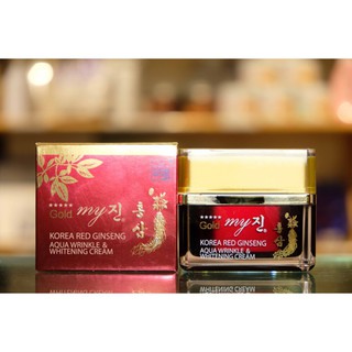 [Chính Hãng_My Gold] Kem Hồng sâm Dưỡng Trắng Da RED GINSENG AQUA WRINKLE & WHITENING CREAM- 50ml