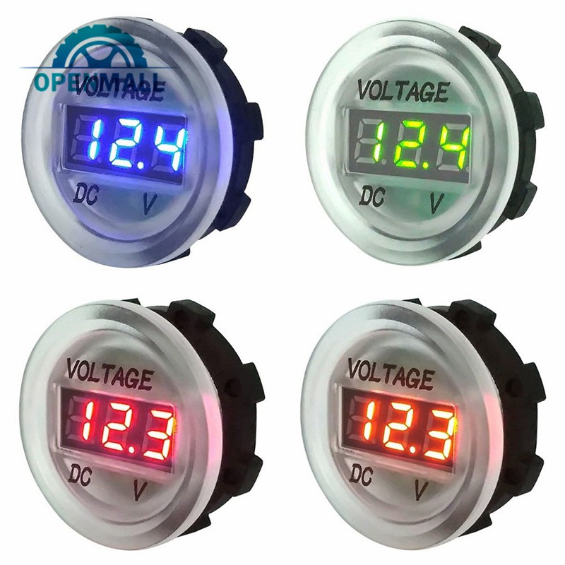 Vôn Kế Dc 5V-48V Màn Hình Led Cao Cấp Cho Xe Mô Tô