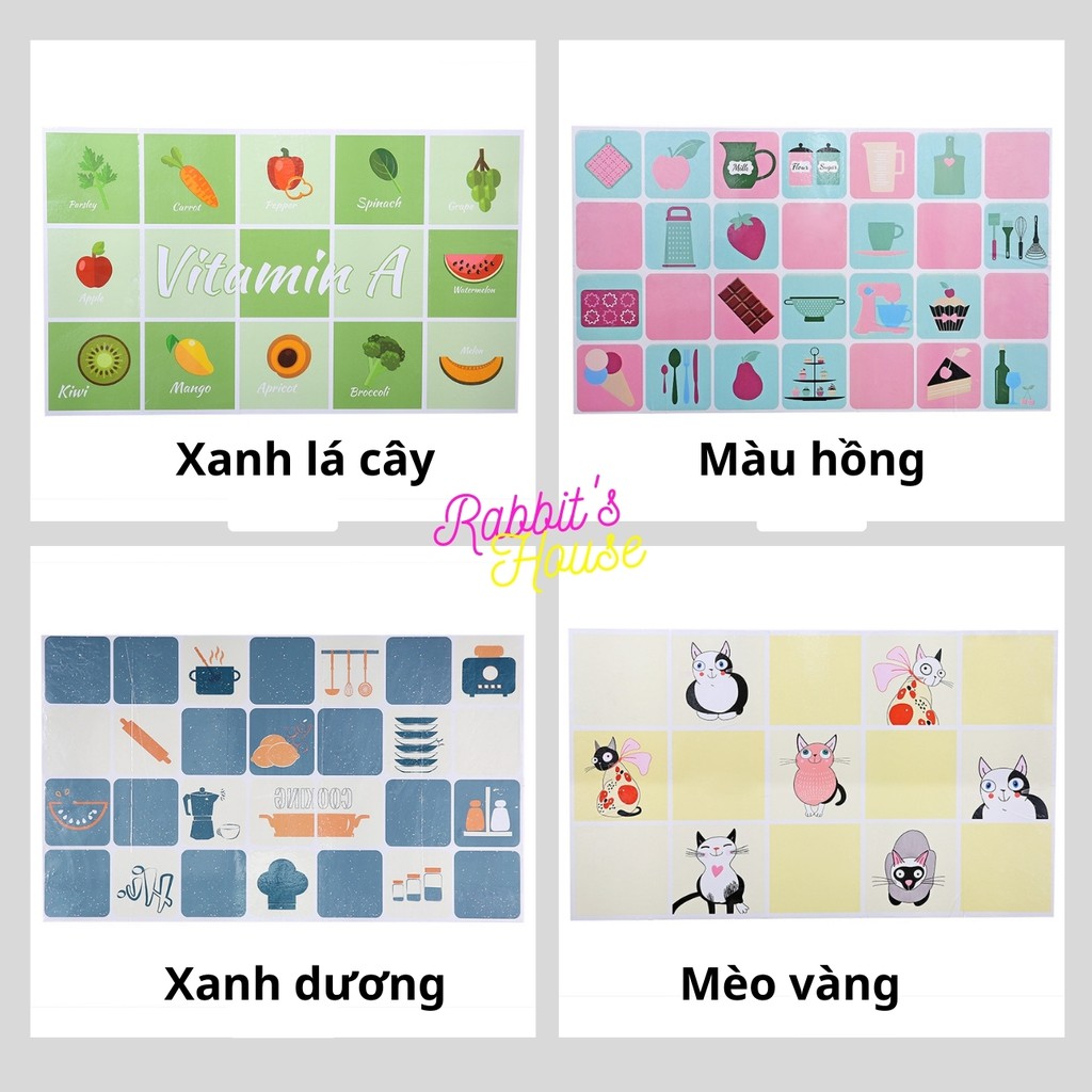 Giấy dán tường bếp, decal dán bếp, miếng dán bếp, giấy dán bếp chống dầu mỡ, chịu nhiệt cao