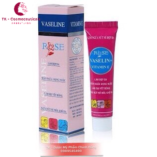 VASELINE ROSE  Làm Đẹp Da, Ngăn Ngừa Mọng Nước, Làm Dịu Vết Bỏng, Ngừa Vết Nẻ Môi, Khô Da - 10g