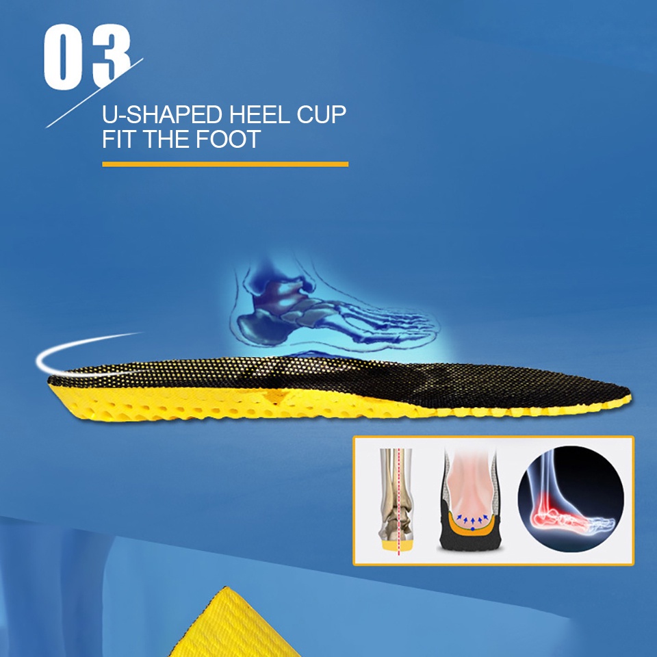 Miếng Lót Giày Thể Thao Thoáng Khí Thấm Hút Tốt Chống Sốc Tiện Dụng Cho Nam Và Nữ