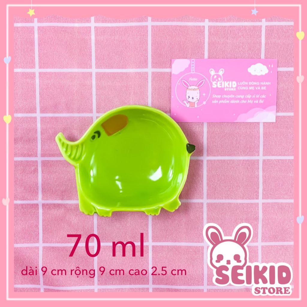 Bát sứ ăn dặm hình con vật hoạt hình ngộ nghĩnh cho bé 50-200ml Seikid Store