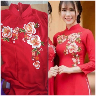 Áo dài thêu tay thủ công