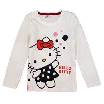 Áo thun tay dài Hello Kitty HM cho bé gái 2-8T A177