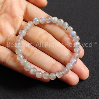 Vòng Tay 5MM Hạt Đá Labradorite, Hắc Nguyệt Quang Ánh Cầu Vồng Loại A, Vòng Tay Phong Thuỷ, Chuỗi Hạt S50 - Bead Art