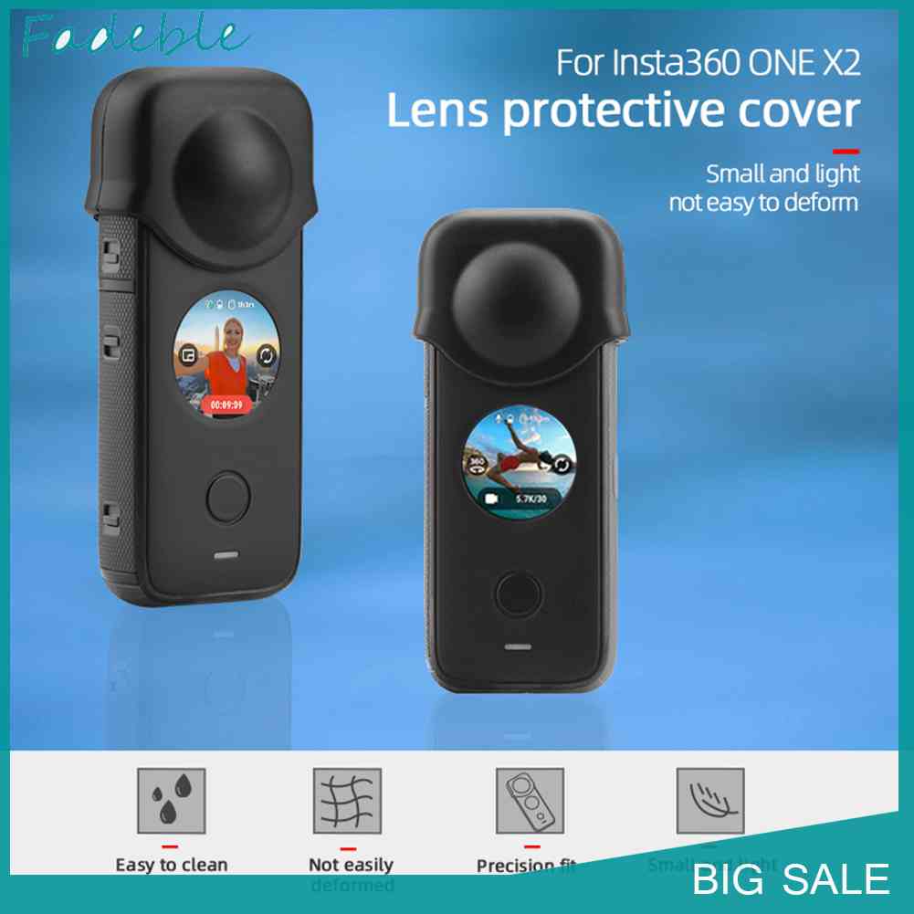 Nắp Bảo Vệ Ống Kính Máy Ảnh Bằng Silicone Chống Trầy Cho Insta360 ONE X2