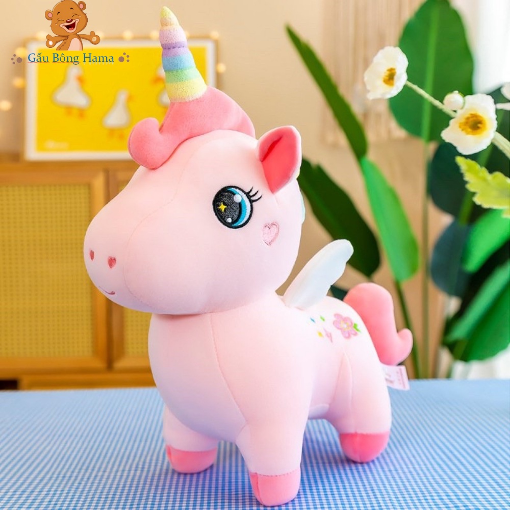 Gấu Bông Kì Lân Hoa Đứng - Ngựa Unicorn Gấu Bông Hama