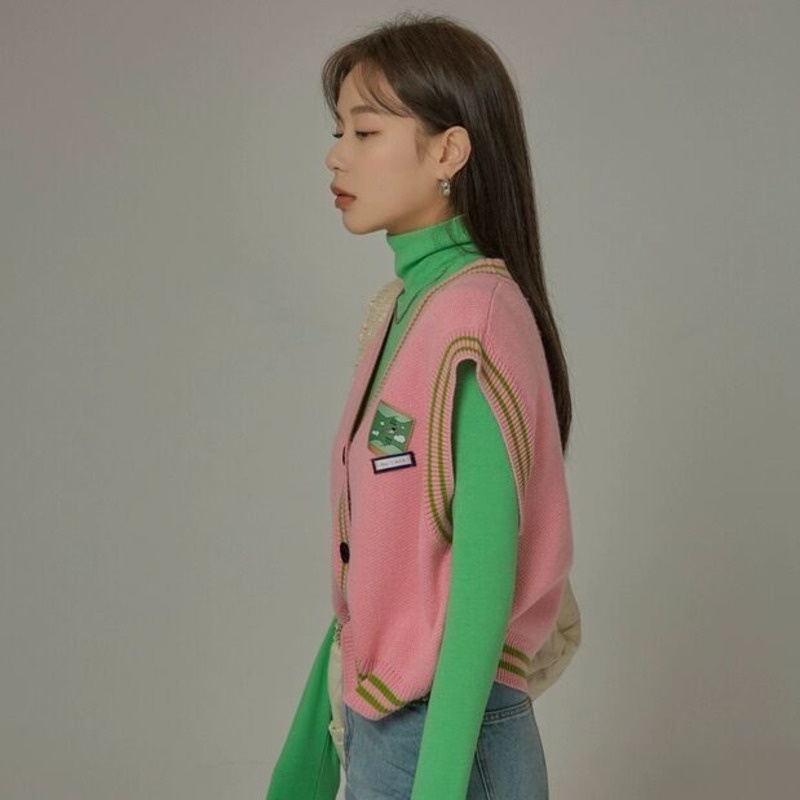 Áo không tay dệt kim thời trang mùa xuân kiểu hàn quốc năng động