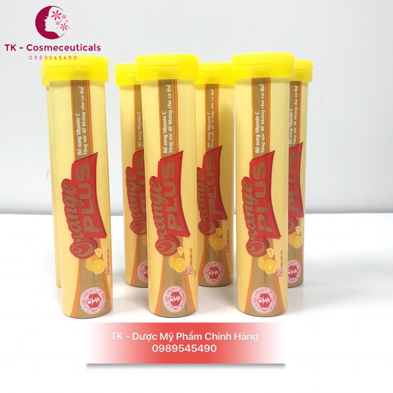 20 Viên C Sủi Actiso, Chanh Leo, Vị Cam Bổ Sung Vitamin C, Mát Gan, Lợi Mật