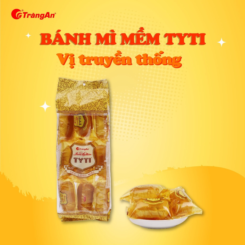Bánh mỳ mềm Tyti 162, thương hiệu Tràng An, hạn sử dụng 6 tháng