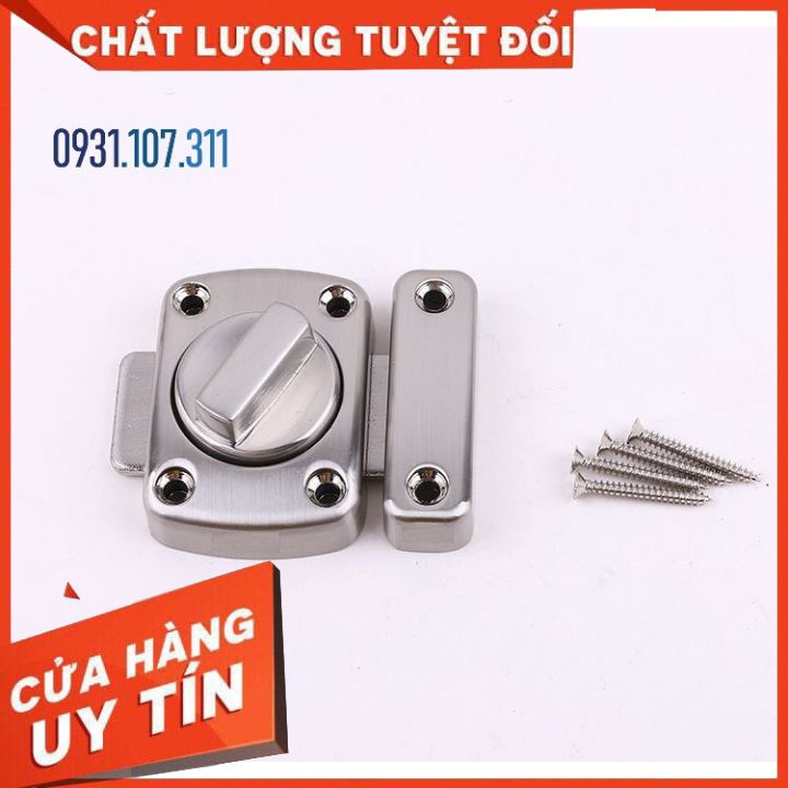 Chốt khóa cửa, then khóa cửa bằng vật liệu thép không gỉ K08 loại khóa vặn bền bỉ, an toàn.