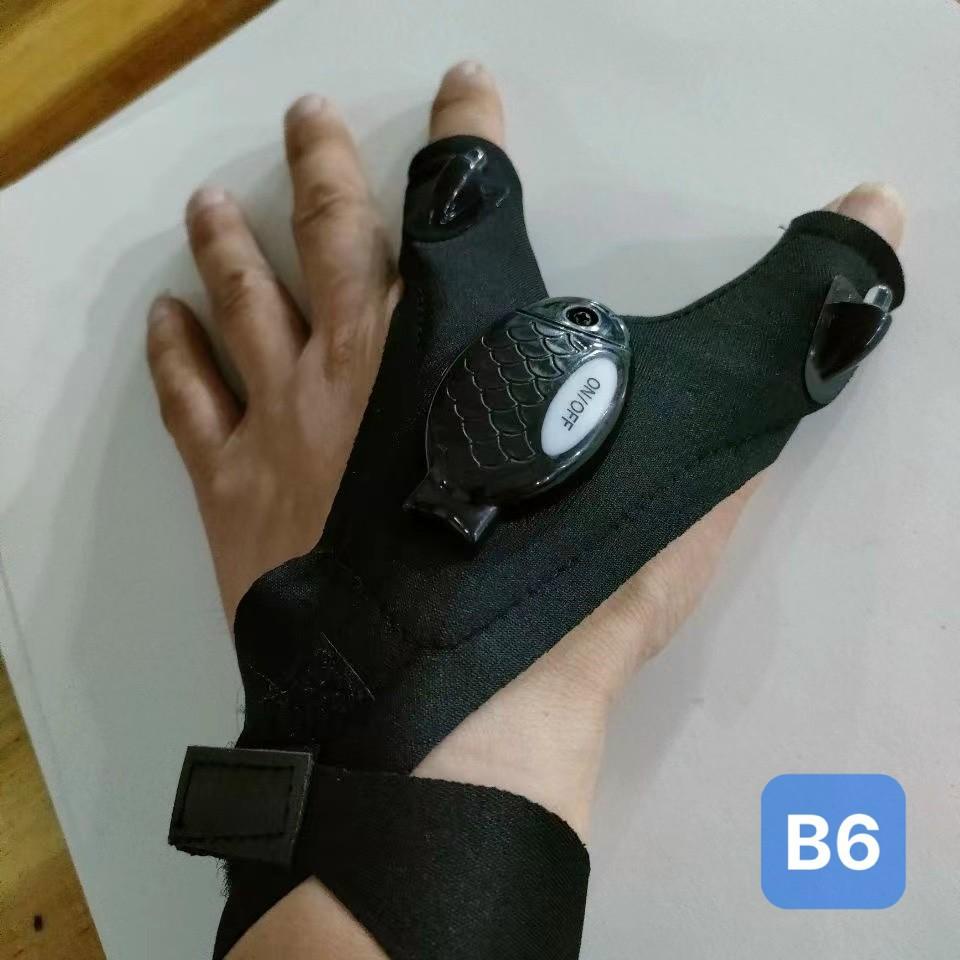 GANG TAY CÓ ĐÈN PHÁT SÁNG QUẤN CHÉO HỞ 3 NGÓN, DÙNG SỬA CHỮA, ĐI CÂU , ĐI PHƯỢT...