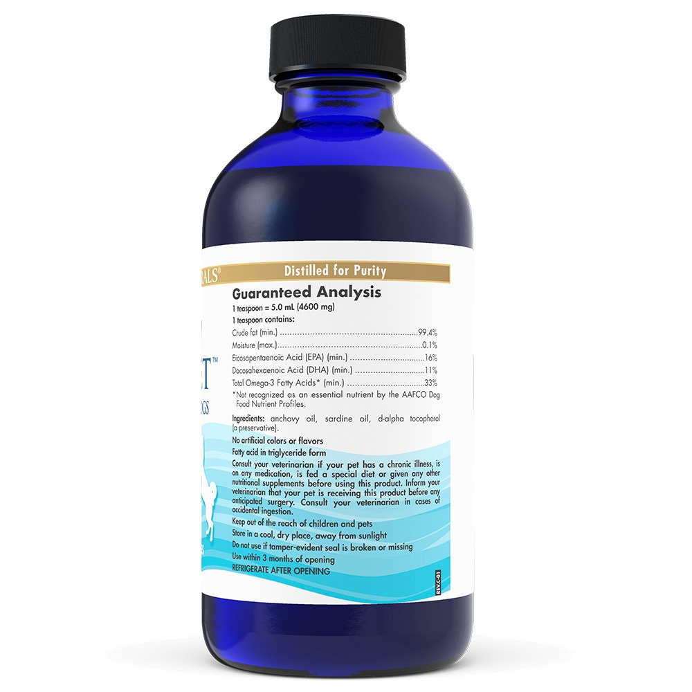 Tăng cường sức khỏe da, lông, khớp và hệ miễn dịch cho chó/mèo -Dầu cá Nordic Naturals (Mỹ)