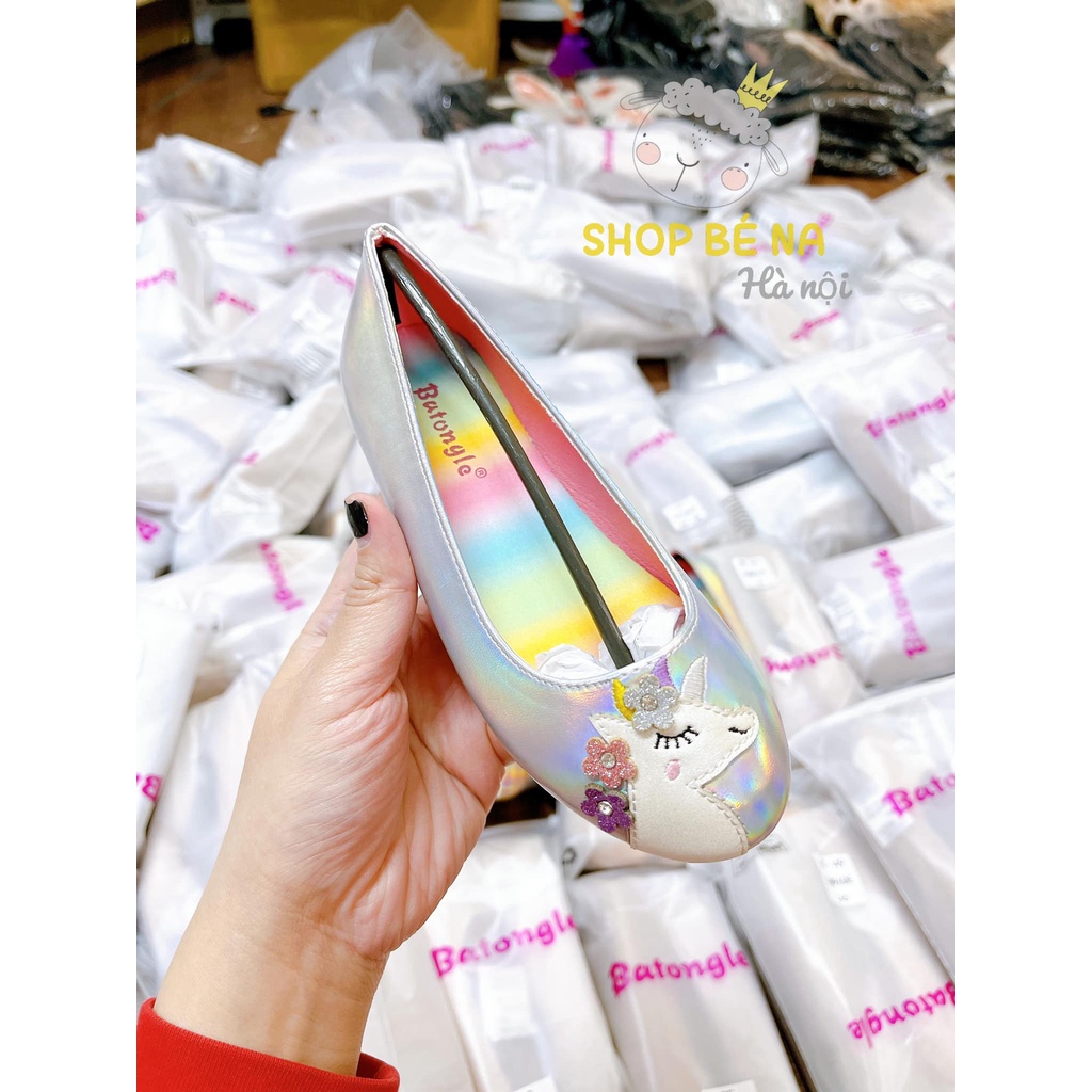 Giày Pony đế kếp cầu vồng size đại cho bé gái đế bệt êm châm