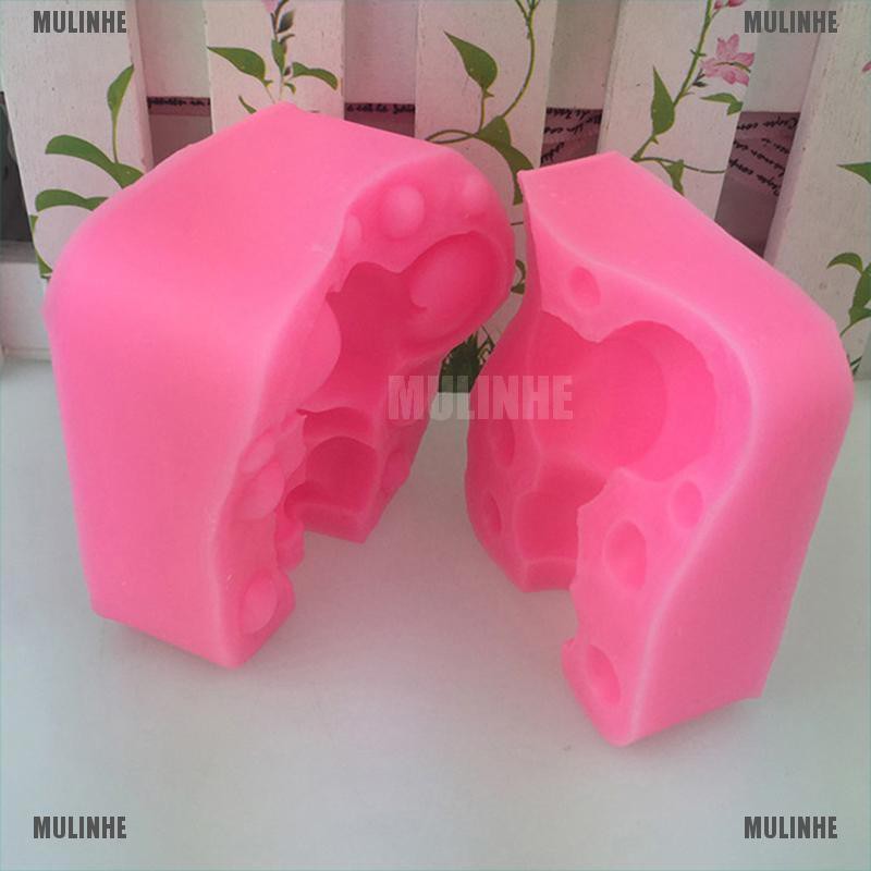 Khuôn Silicon Mềm Tạo Hình Chuột 3D Làm Bánh Kẹo / Xà Phòng