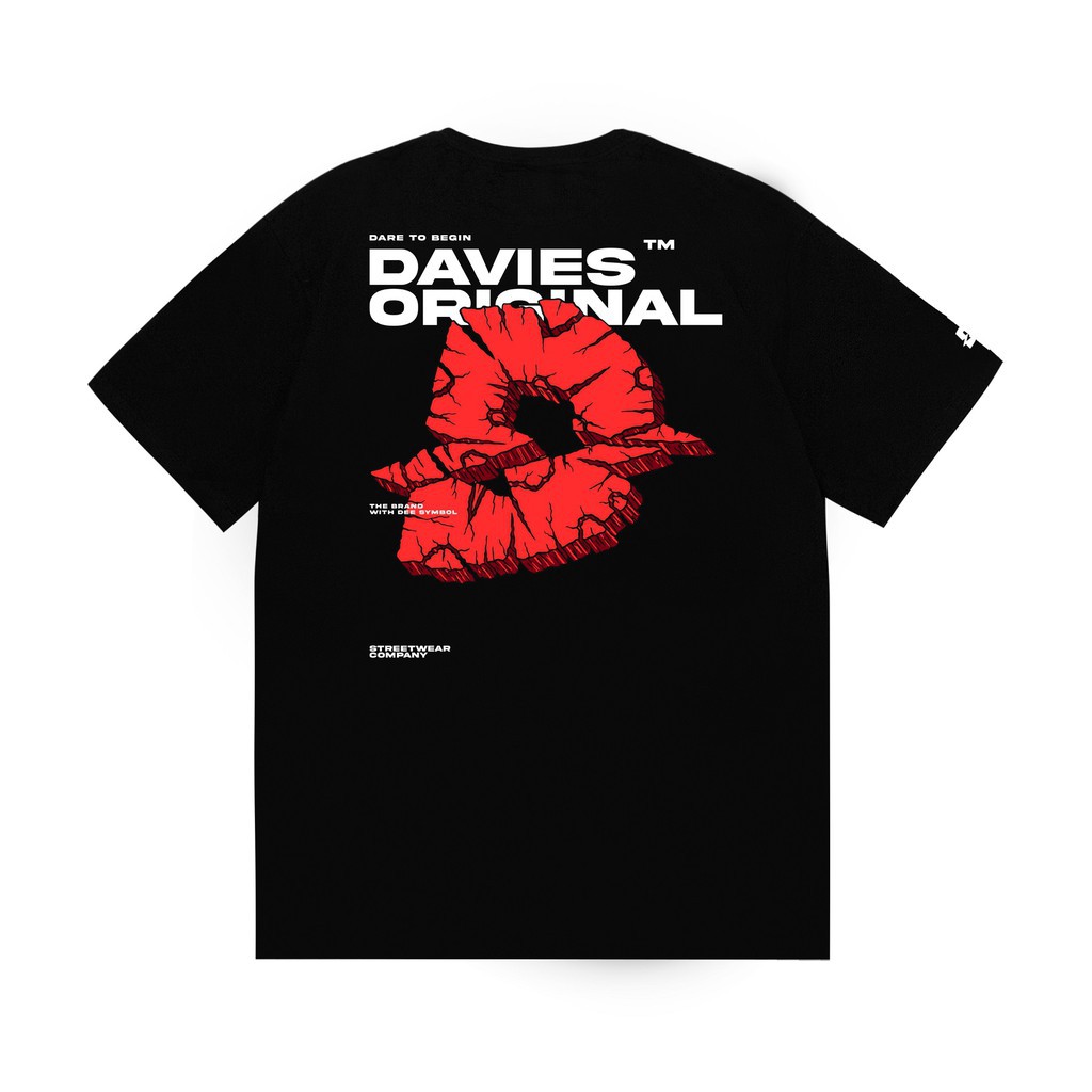 SALE!!!! Áo thun nam nữ form rộng tay lỡ đen - áo thun local brand Davies Crumble Logo giá rẻ