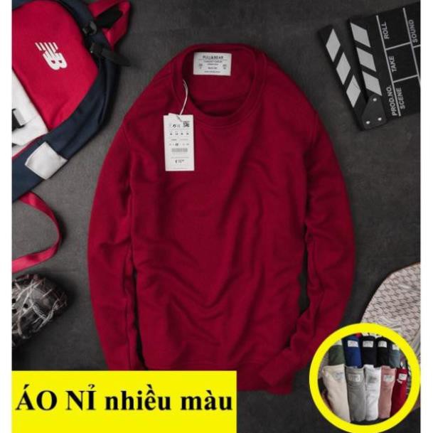 🔥 ( Chất lượng ) Áo nỉ thu đông - Pull Bear - Chất nỉ dày đẹp nhiều màu - cổ tròn - 🔥 ^