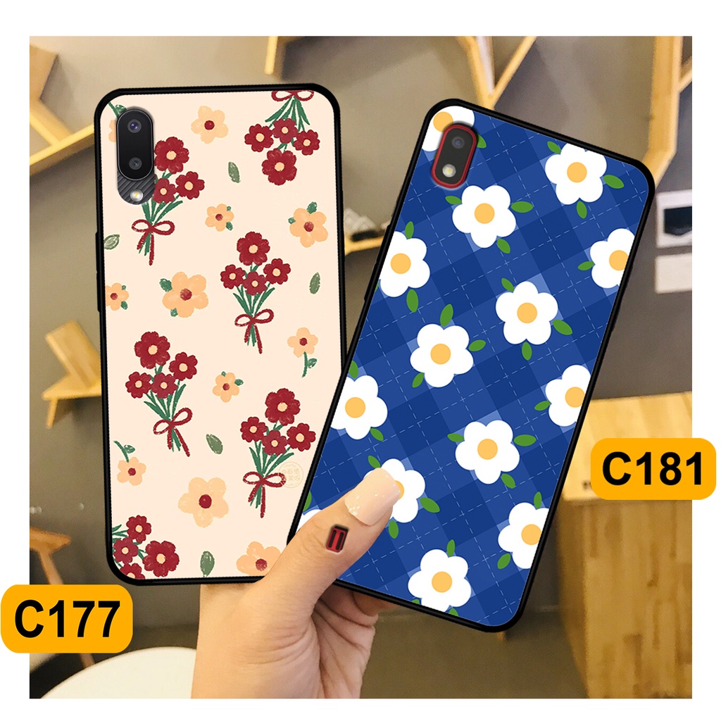 Ốp Samsung A01 / A02 / A10 / M10 in hình hoa cỏ nhẹ nhàng,họa tiết caro xinh xắn.ốp lưng chống sốc