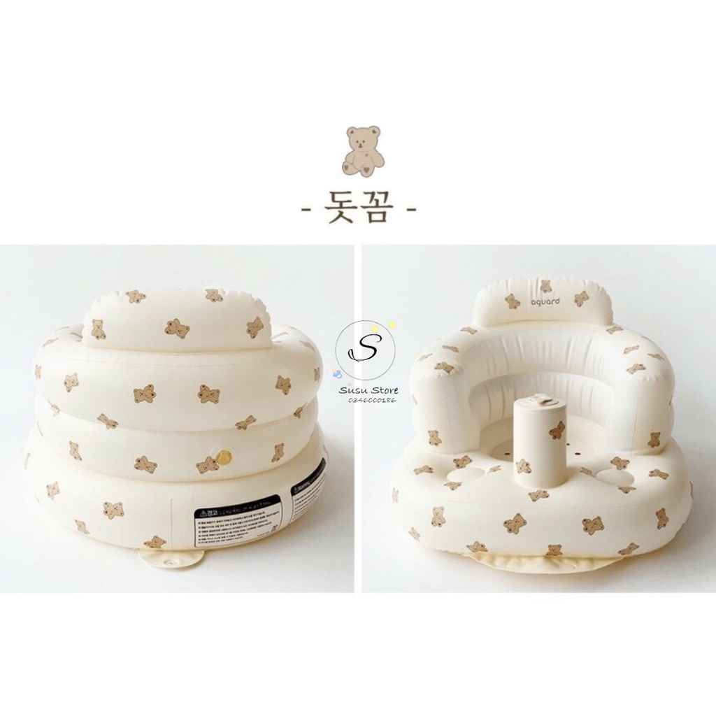Ghế hơi tập ngồi cho bé từ 4 tháng/Ghế tập ăn dặm phong cách Hàn Quốc
