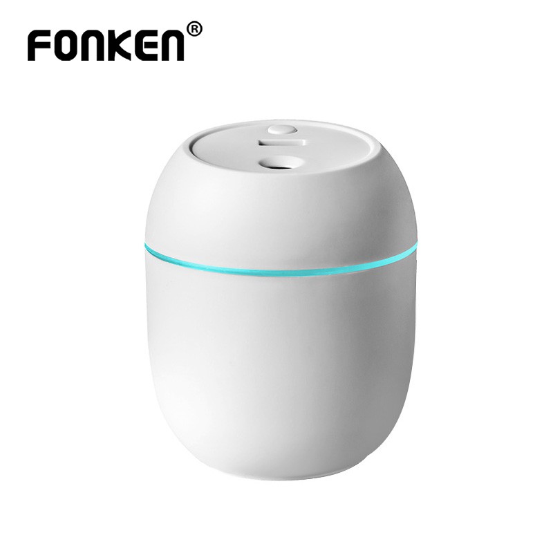 Fonken Máy phun sương tạo ẩm khuếch tán tinh dầu Trụ Trong 50ml Thông Minh Mini USB