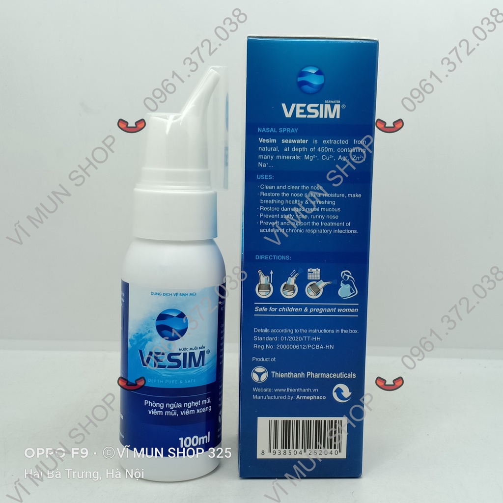 Nước muối biển VESIM 100ml - Thiên Thành Pharma