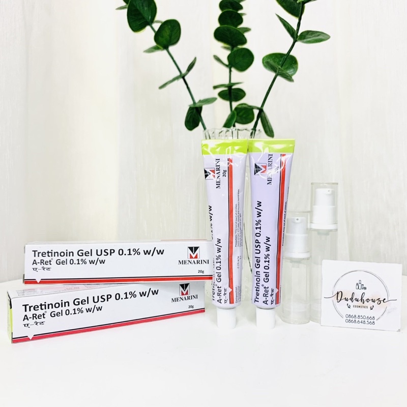 Tretinoin Gel USP Aret - Giảm mụn, mờ thâm nám, chống lão hoá 0.025%/0.05%/0.1%