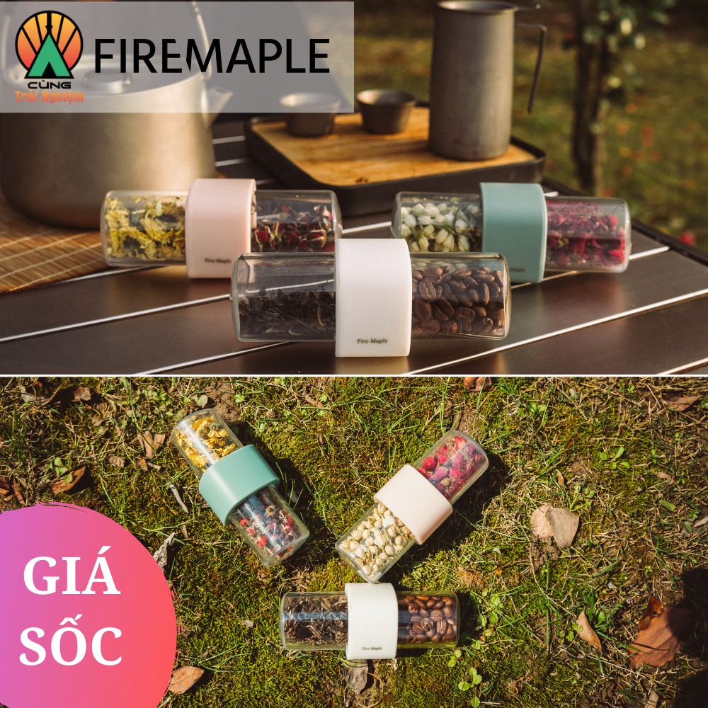 CHÍNH HÃNG Hộp Đựng Trà Tea Firemaple 2 màu nhỏ gọn tiện lợi cho du lịch cắm trại 90g